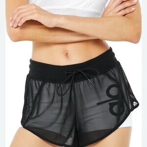 ALO Yoga Ambience Black /white Athletic Shorts